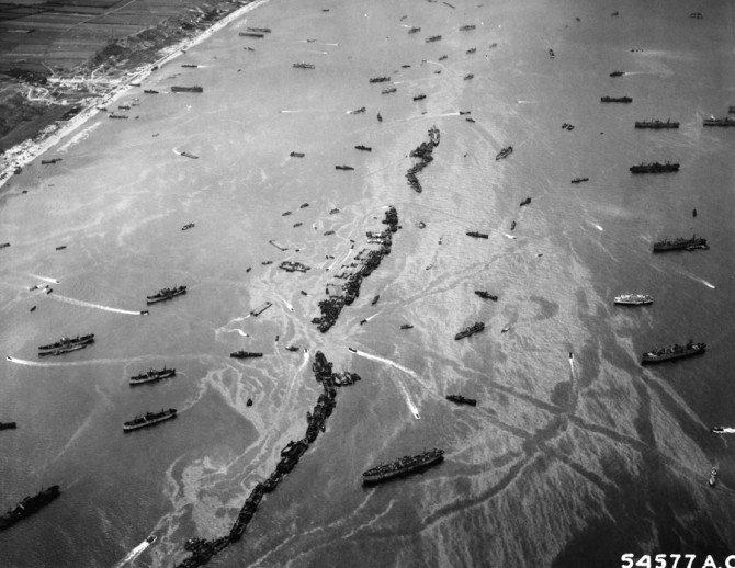 Skipaflotinn við Normandy, 1944