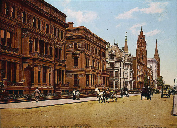 New York í lit um aldamótin 1900