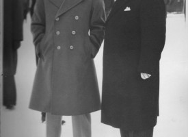Bjarni Benediktsson og Dwight Eisenhower hershöfðingi.