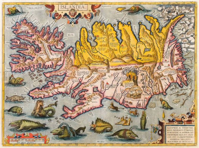 Kort af Íslandi frá árinu 1590