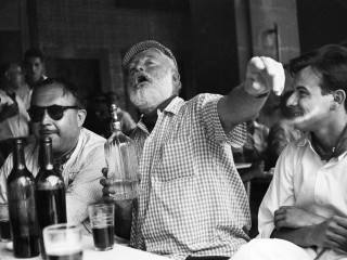 Hemingway á barnum í Havana á Kúbu