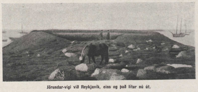 Leifar af vígi Jörundar, Arnarhóll árið 1911