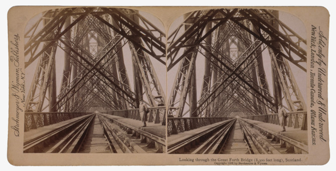 Forth Bridge í Skotlandi, árið 1896