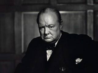 Reif vindilinn af Churchill og tók fræga mynd