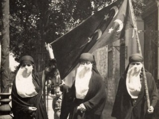 Mótmælendur í Kairó árið 1919